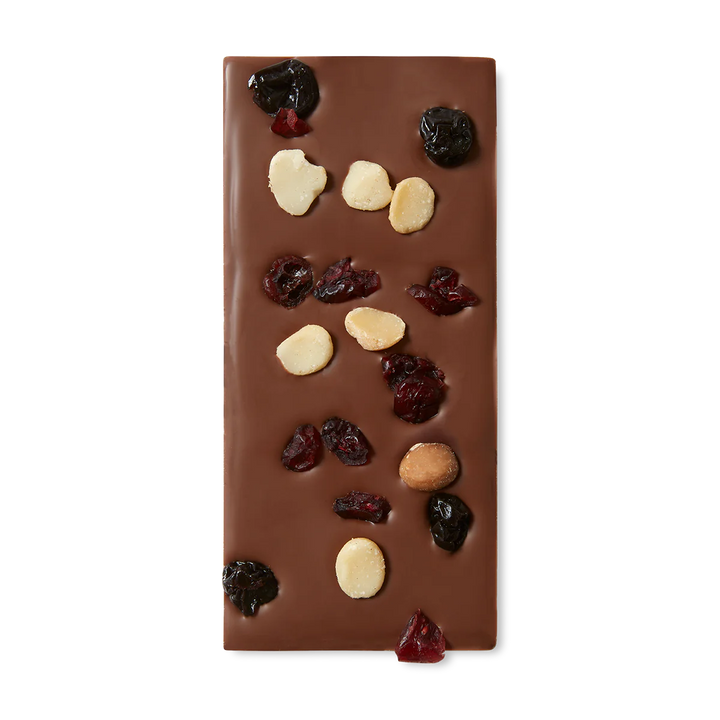 Festive Cranberry Macadamia & Cherry Chocolate Block