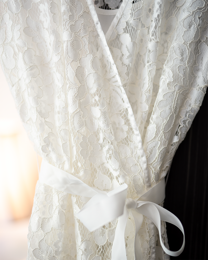 Lace Robe | White | Bridal, Maternity, Women's Robes | Boutique Range